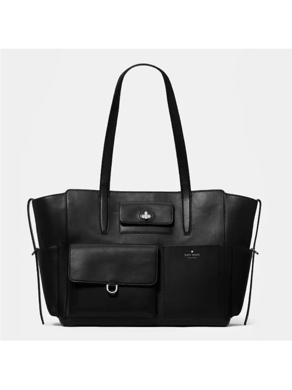 Kate Spade New York Cargo Leather Large Tote Bag in Black